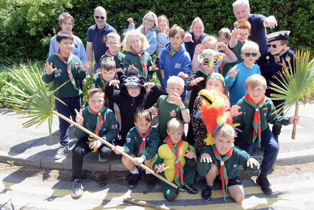 The Sea Scout group at the Durrington Festival in 2019, where Scouts, Cubs and Beavers dressed to reflect the jungle theme of the carnival. Picture: Kate Shemilt ks190295-1