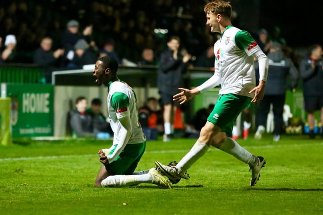 Action from Tuesday night's clash between Bognor Regis Town and Leatherhead