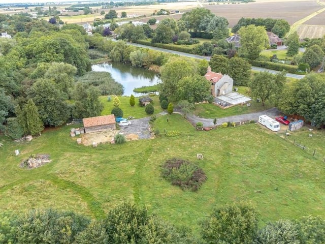 An aerial view.
