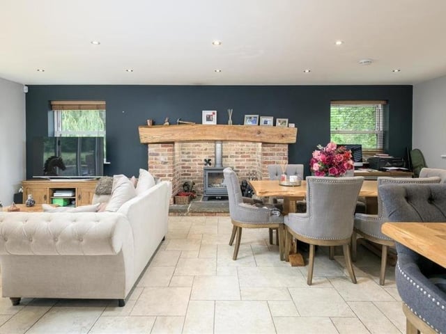 The living/dining areas.