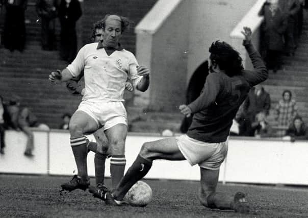Bobby Charlton playing for Preston in 1975. Photo: Roy Payne.