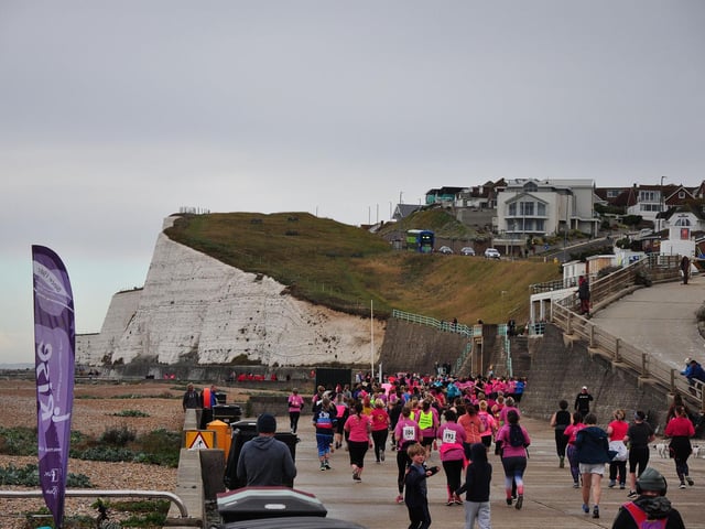 The undercliff run is underway
