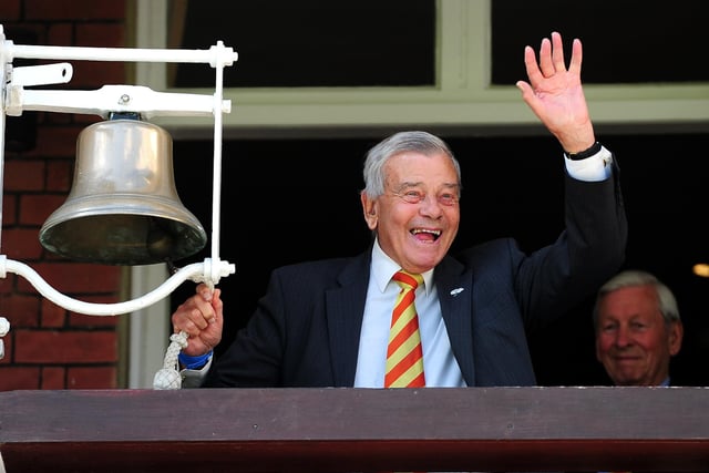 Legendary English cricket umpire Dickie Bird (pictured) is a fan of the Tykes as is another star of the sport (and Strictly Come Dancing champion) Darren Gough. Both must be stumped by Barnsley's poor form this season. (Photo by Dan Mullan/Getty Images).
