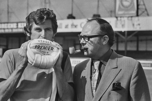 Comedy genius Eric Morecambe (pictured right) often mentioned Luton Town (always good for a cheap laugh) in his TV shows.  The club named a hospitality suite after the great man whose partner Ernie Wise lived up his name by choosing to live in Peterborough. (Photo Getty Images).