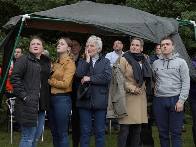 Noah's family at the vigil.