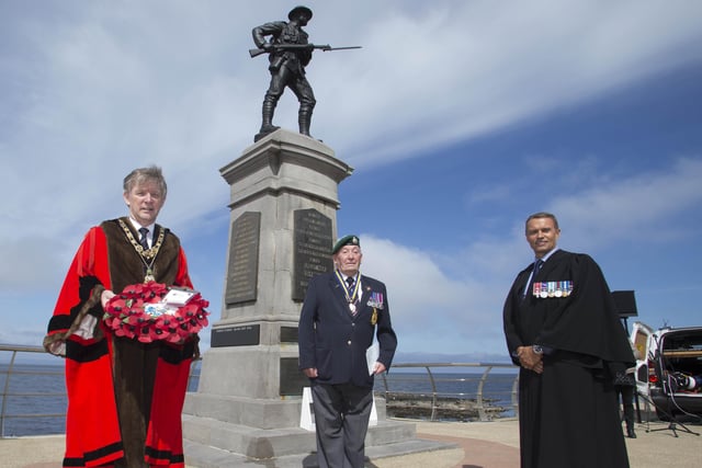 Wreath laying at Portstewart War Memorial to mark the Battle of the Somme