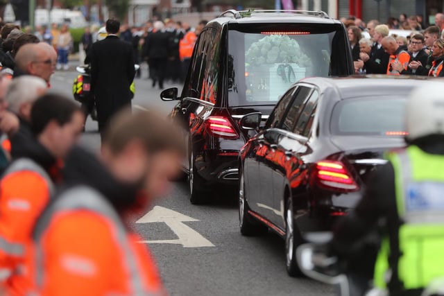 People lined the streets of Belfast as a mark of respect to 14 year-old schoolboy Noah Donohoe.