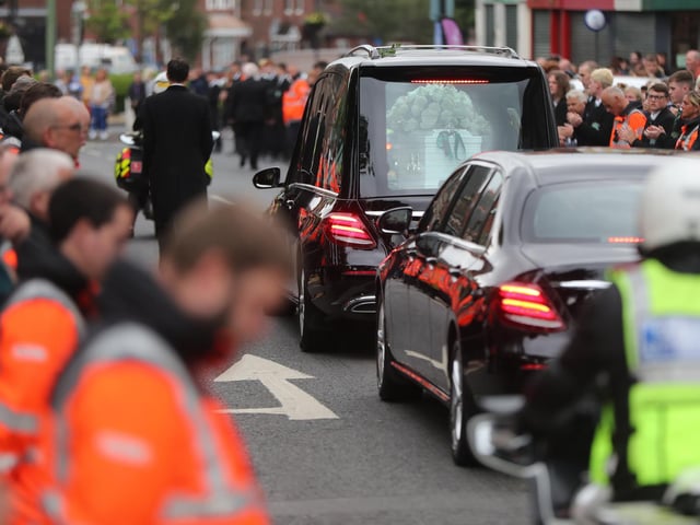 People lined the streets of Belfast as a mark of respect to 14 year-old schoolboy Noah Donohoe.