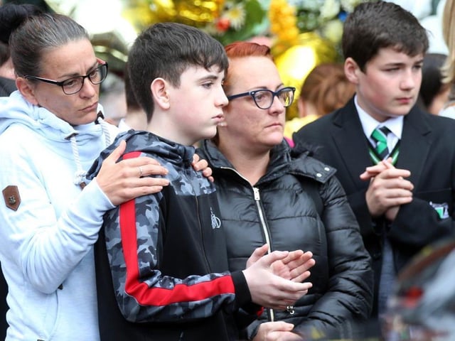Friends of Noah's pay their respects.