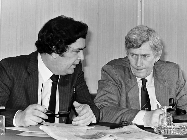 Former SDLP leaders John Hume & Seamus Mallon at annual Conference at the Forum Hotel