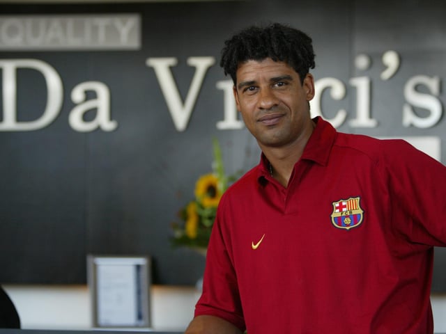 Barcelona manager, Frank Rijkaard settles into the team hotel at Da Vinci's on the Strand Road.