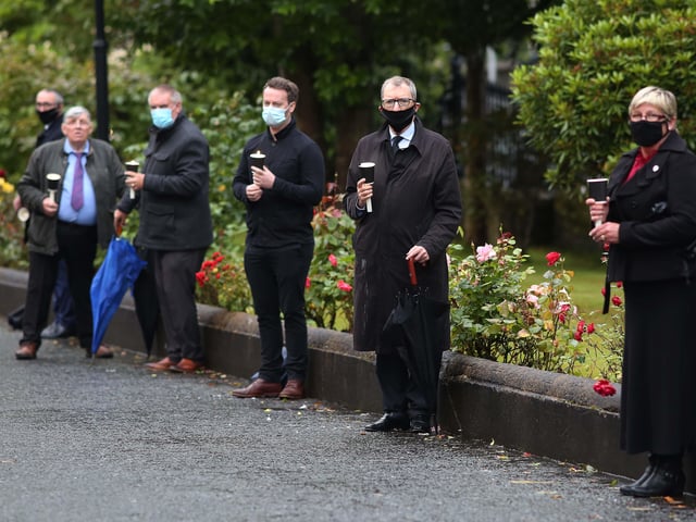 SDLP members form a guard of honour