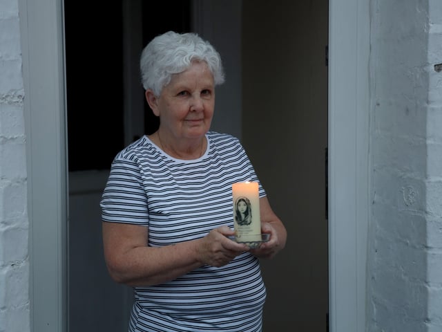 Candles in memory of John Hume who died earlier this week