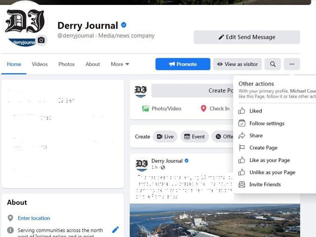 Go to the Journal Facebook page and click on the ellipse, three dots [...] Then click follow settings