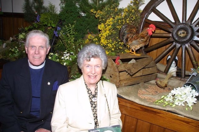 The Rev W J Watson and his wife Anna at the 250th celebration of Roseyards Presbyterian Church, Ballymoney, Co Antrim,  in May 2002. Mr Watson was minister there from 1956-1996. Picture: Kevin McAuley/News Letter archives