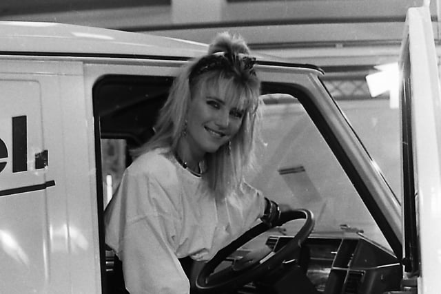 Pictured at the Northern Ireland's first Commercial Motor Show which was held at the King's Hall in Belfast in October 1987 is Denise Hedgecock from Belfast who is seen testing the Fiat Ducato. Picture: News Letter archives