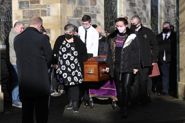 Aaron Doherty was laid to rest on Friday after Requiem Mass in St. Columba's Church, Long Tower.
