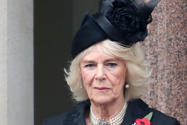 The Duchess of Cornwall during the National Service of Remembrance at the Cenotaph, in Whitehall, London. PA Photo. Picture date: Sunday November 8, 2020. See PA story MEMORIAL Remembrance. Photo credit should read: Chris Jackson/PA Wire