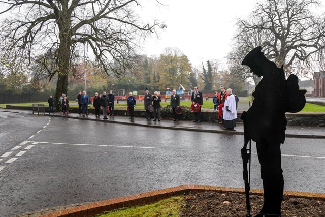A small remembrance service was held at Hilden War Memorial. Pic by Norman Briggs, rnbphotographyni