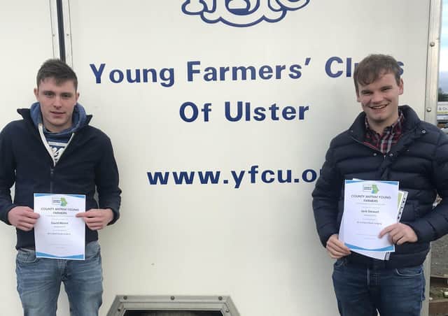 Members of Holestone YFC receiving their prizes for 2019-2020 competitions