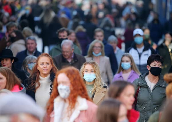 Wearing a mask to help prevent COVID-19