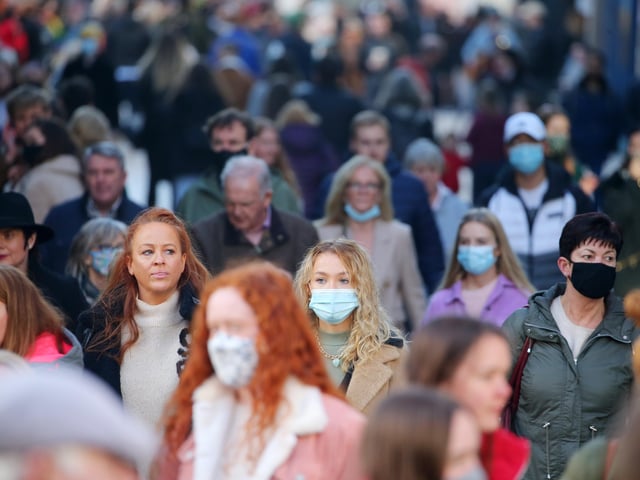 Wearing a mask to help prevent COVID-19