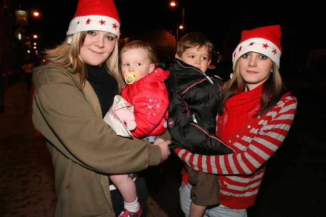 Allison, Haley, Jamie and Katy pictured at the Christmas Lights switch-on in Caledon