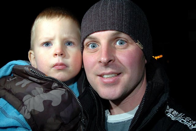 Brandon and Ivan Leacock who attended the Tobermore Christmas lights switch on last Saturday night