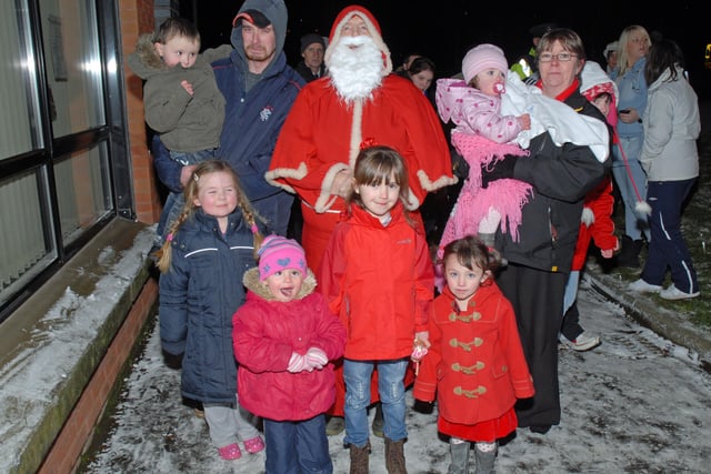 Santa turned up for the children at the Antiville Christmas tree light up