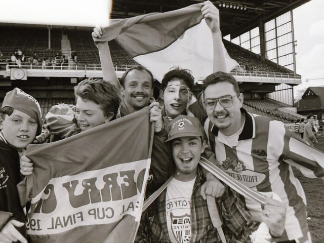Recognise anyone? Some of the Derry support make their way onto the Lansdowne Road pitch after the final whistle.