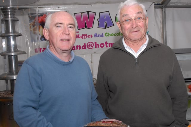 Frank Smith and John McGuigan pictured when they attended the Ballyronan Halloween Food Festival, held at Ballyronan Marina last Saturday.mm4407-188ar.