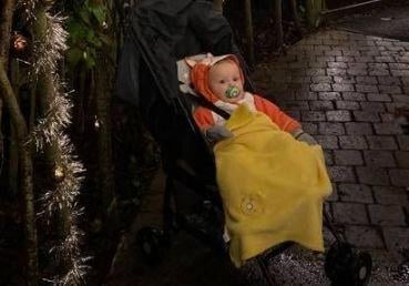Kerri-Lynn Cooke - Bryson Wilkinson First Christmas at 11 months old. Enjoying some Christmas lights.