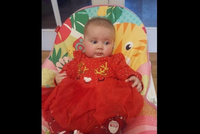 Nicki Dickson - My daughter Ezra who was born in May  Her first Christmas.