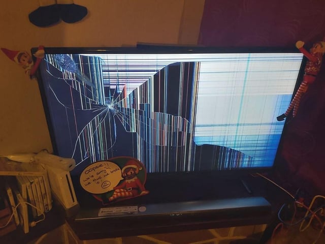 Amy Carson - Ours planked our son and pretended they broke the TV screen