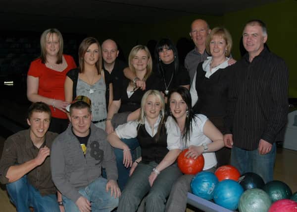 The staff from Texaco Drumahoe pictured at their Christmas party at the Bowling Alley. 1512Ap69