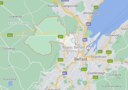 BT14 BELFAST - Incidence of 148.0 per 100k