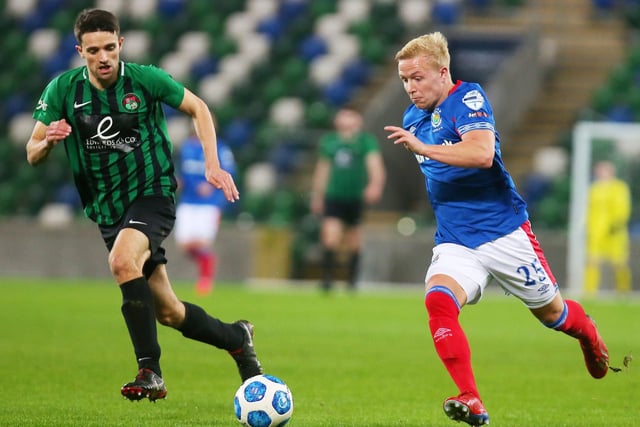 The full back made the controversial switch from rivals Glentoran, but has settled into life well at Windsor Park proving to be a great foil for Kirk Millar