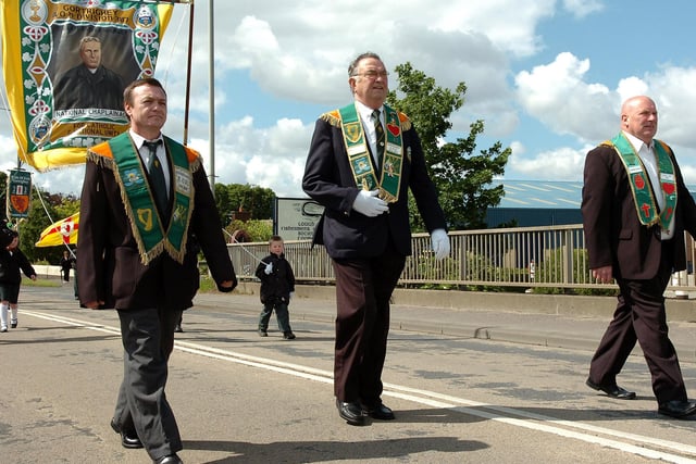 Stepping out in style at the annual AOH Church Parade held in Toome last Sunday afternoon.mm22-375sr