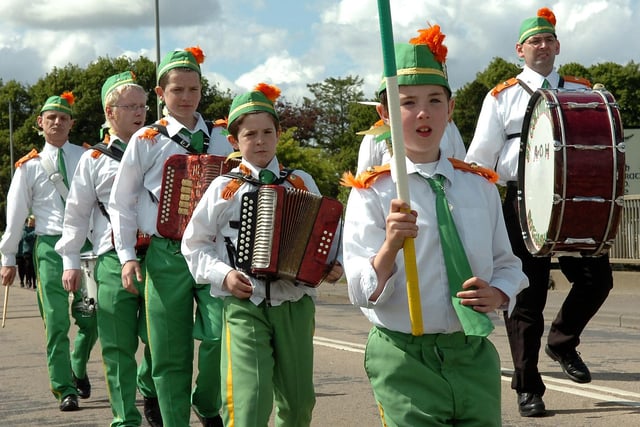 Walking tall at the annual AOH Church Parade held in Toome last Sunday afternoon.mm22-379sr