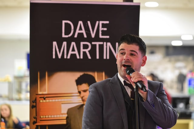 Swing jazz singer Dave Martin performs at the 2015 City of Derry Jazz Festival. Photo: George Sweeney / Derry Journal.