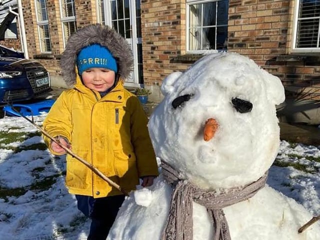 Angie McCafferty - Ethans first snowman