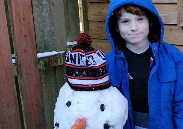 Emma Daly - Logan's man utd snowman