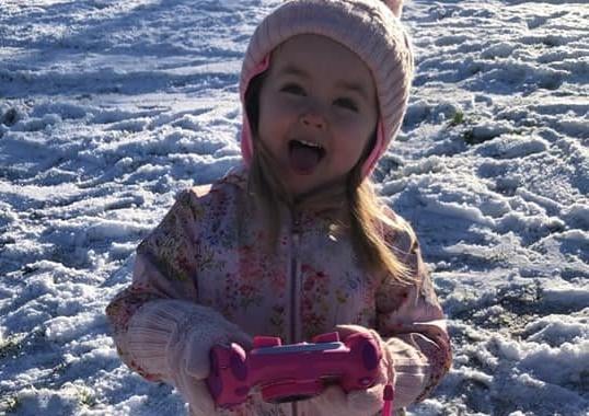 Charley Mellon - Cerys McLaughlin, delighted with her snaps of the snow.