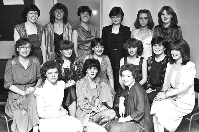 1980... The organising committee of the Thornhill College formal which took place in the college sports hall.