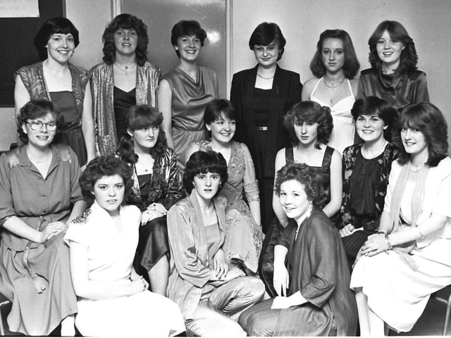1980... The organising committee of the Thornhill College formal which took place in the college sports hall.