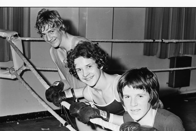 1977... Members of Rosemount and District Youth Centre Boxing Club. From left, Mickey McGlinchey, Peter Harkin and Gerry Duddy.