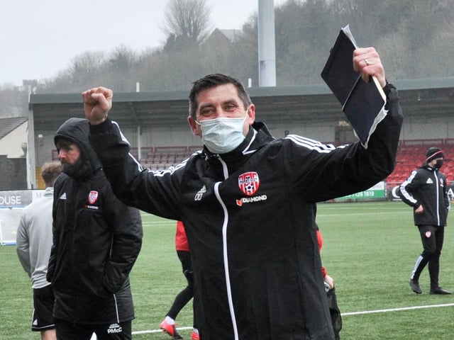 Derry City manager Declan Devine glad to back at the Brandywell, as pre-season training got underway this morning. Picture courtesy Event Images & Video