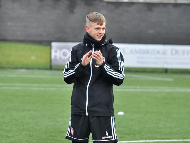 Derry City's vice-captain Ciaron Harkin is all smiles during this morning's pre-season, at the Ryan McBride Brandywell Stadium. Picture courtesy Event Images & Video
