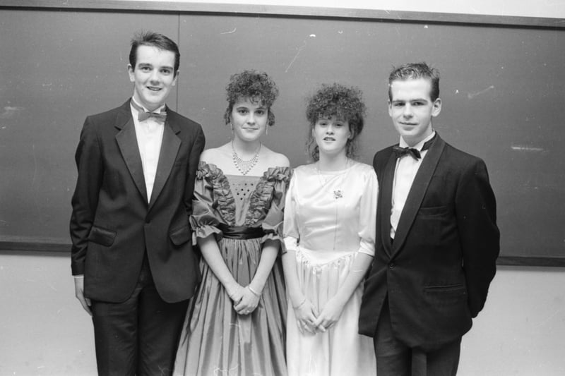 Pictured at the St Columb's College formal are Damien McColgan, Michelle Rankin, Denise McLaughlin and David McColgan.