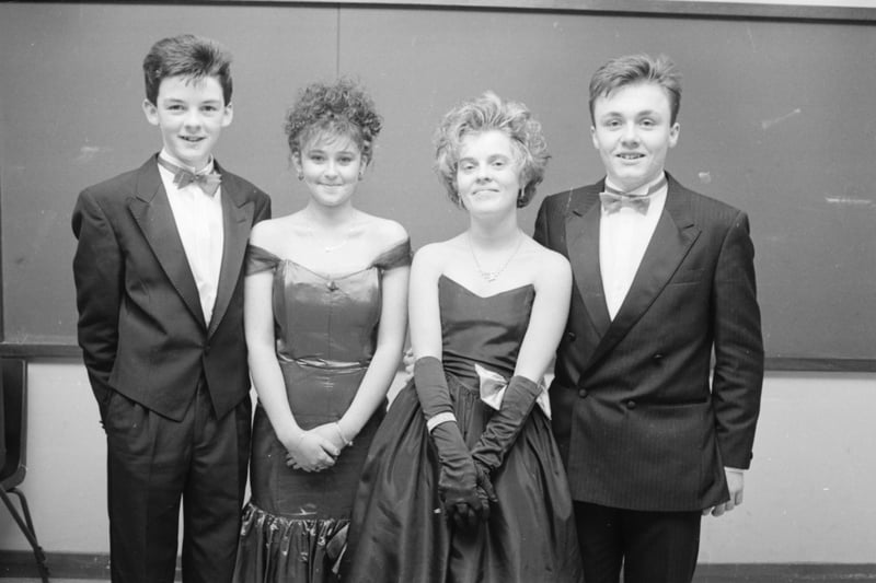 Dermot Herron, Carey Deeney, Donna Rankin and Brian Callan at the St Columb's College formal.